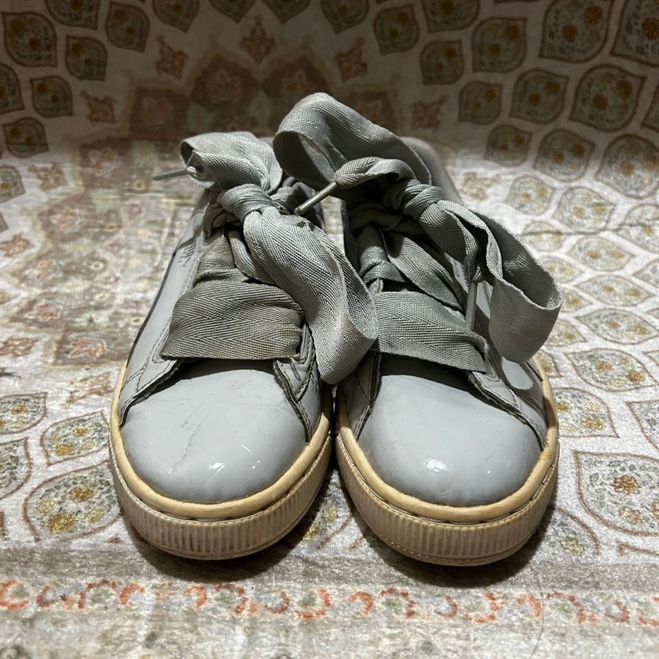 Puma ribbon lace sneakers sales