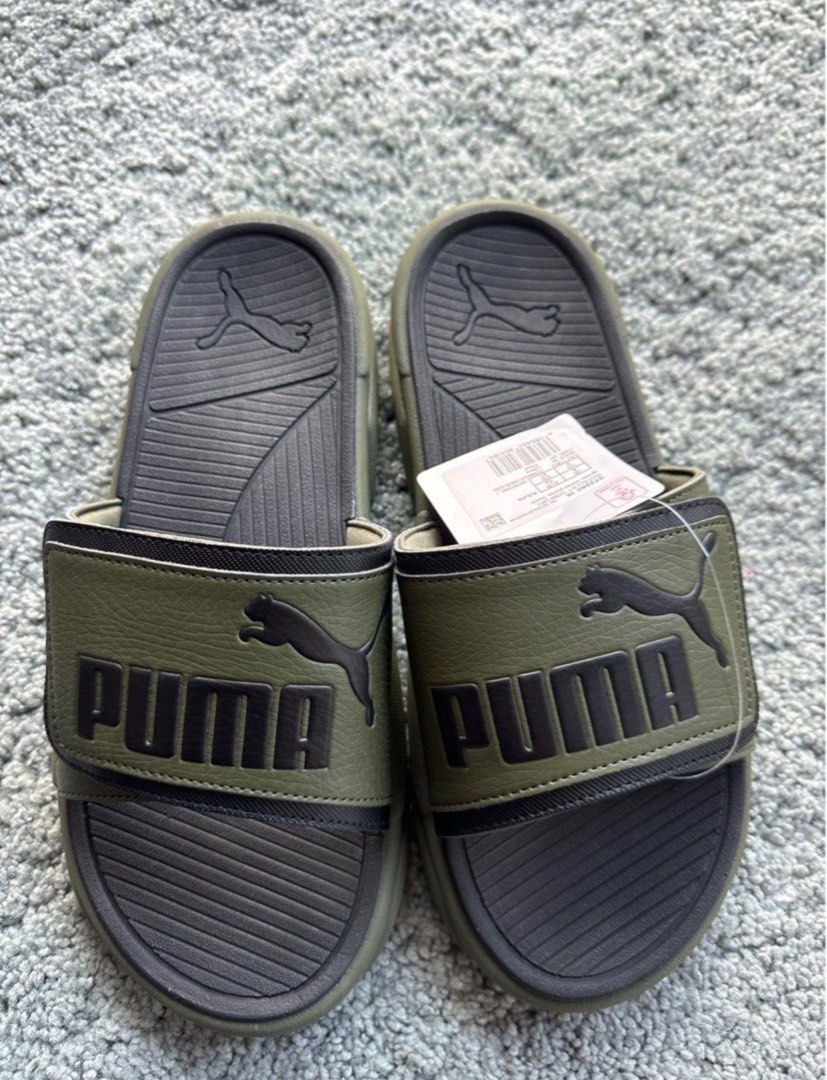 Puma slides top green