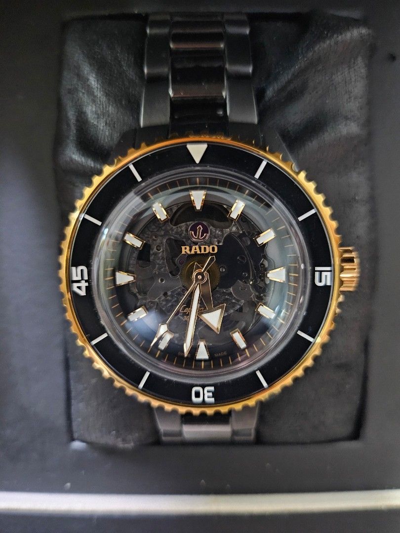 Rado black steel watch new arrivals