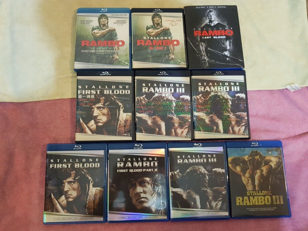 Rambo Complete 1-5 First Press Blu Ray Collection, Hobbies & Toys ...