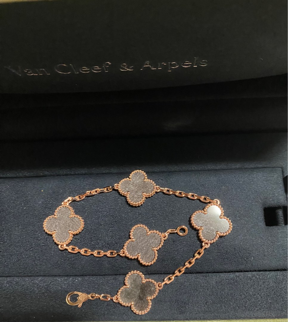 Vca rose shop gold bracelet