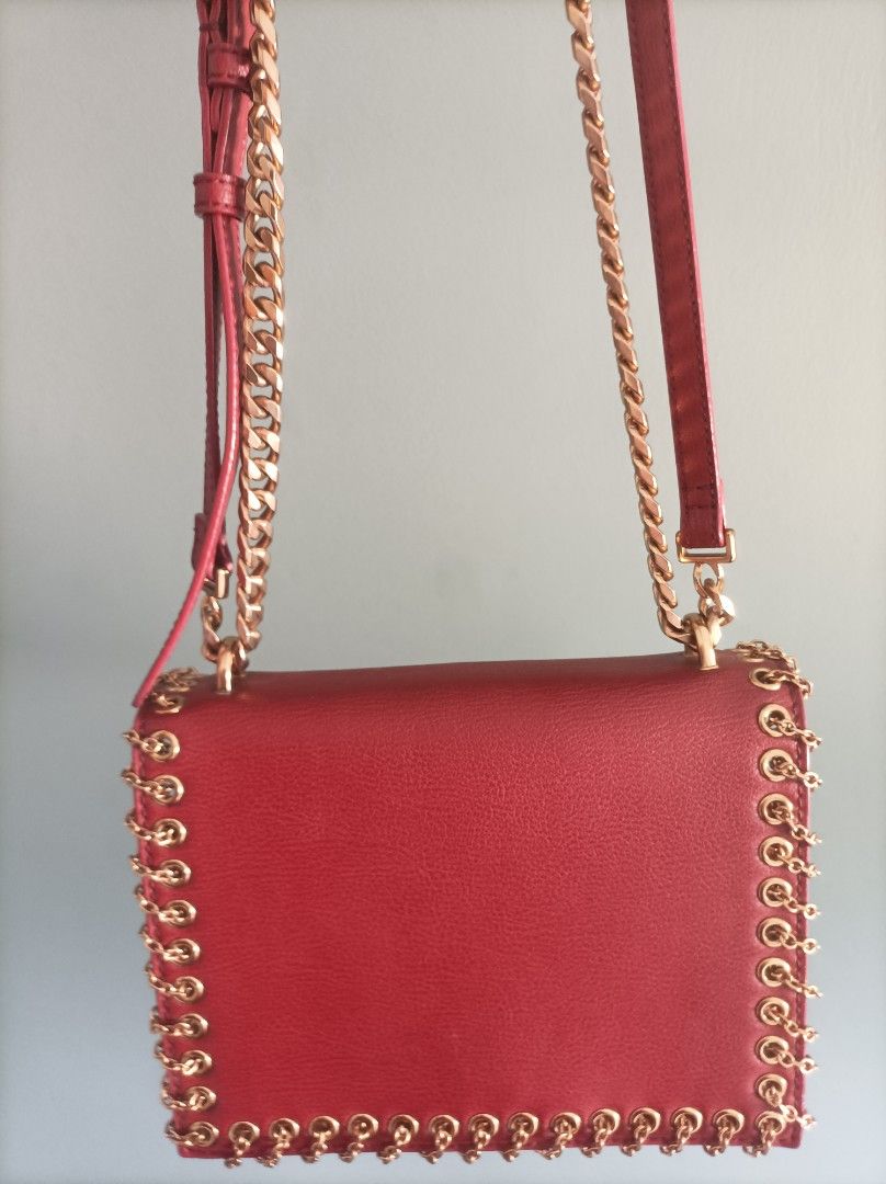 Red wine shoulder bag, Women's Fashion, Bags & Wallets, Shoulder Bags