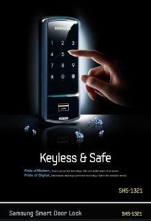 Samsung SHS-1321 (English Manual )Smart Digital Door Lock Keyless 韩国电子门锁