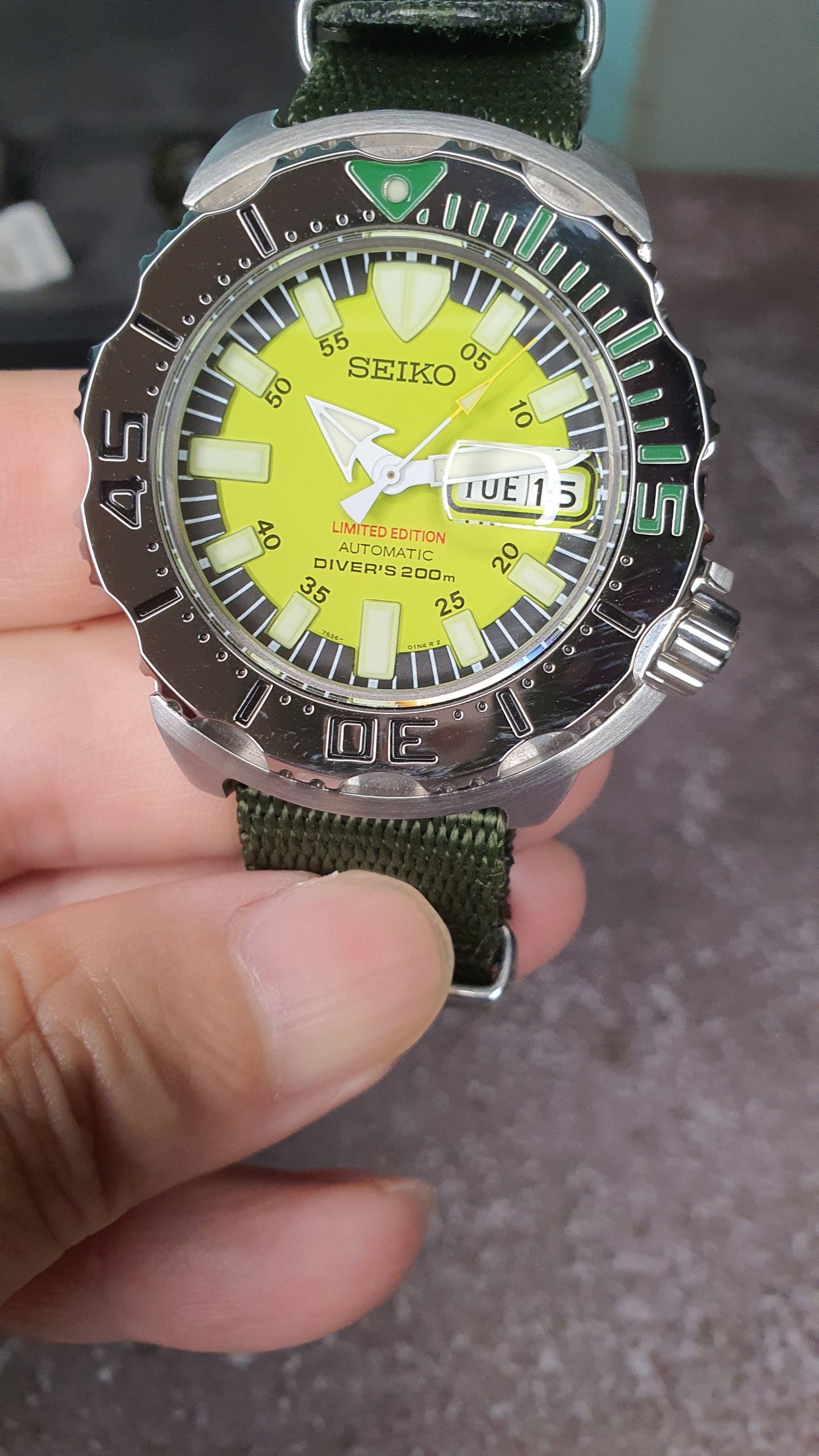 Seiko green monster sales