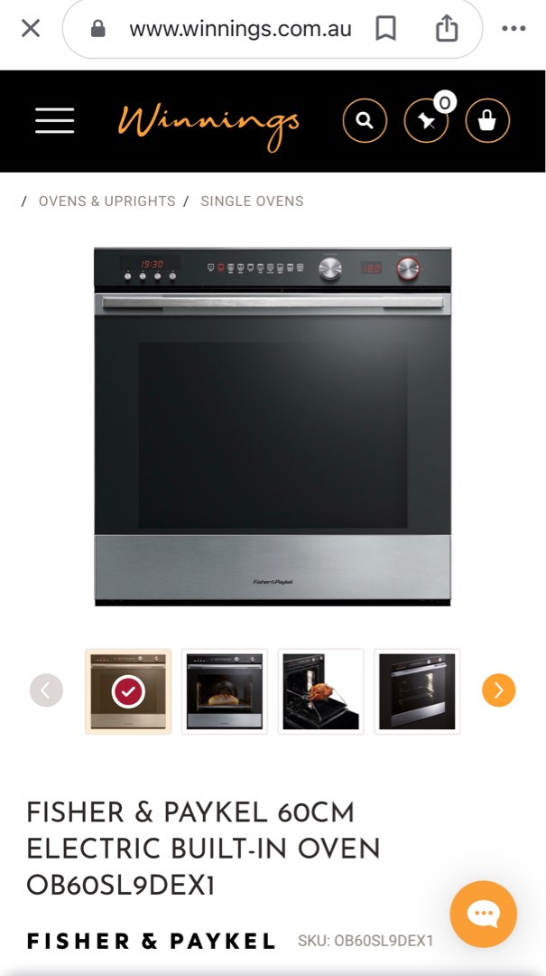 Selling Fisher and Paykel Built in Oven, TV & Home Appliances, Kitchen