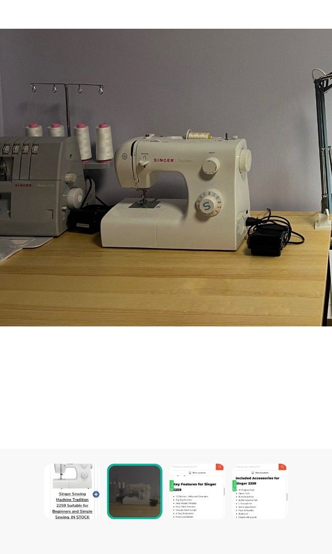 Singer 2259 Sewing machine, Hobbies & Toys, Stationery & Craft, Craft