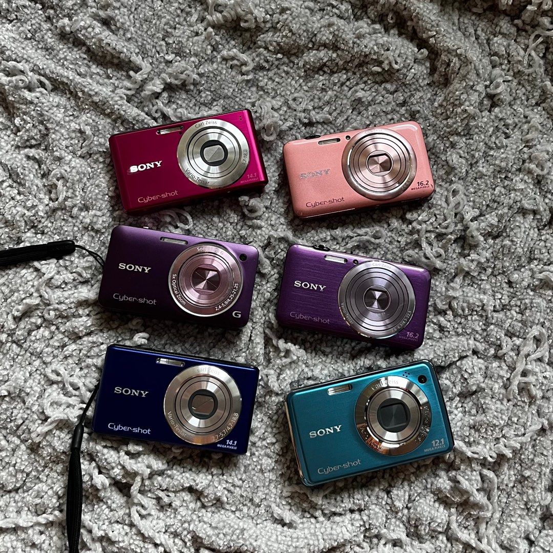 Sony Cybershot DSC WX5 W530 WX30 W220 Pink Purple Blue Digital Camera  Digicam CCD, Photography, Cameras on Carousell