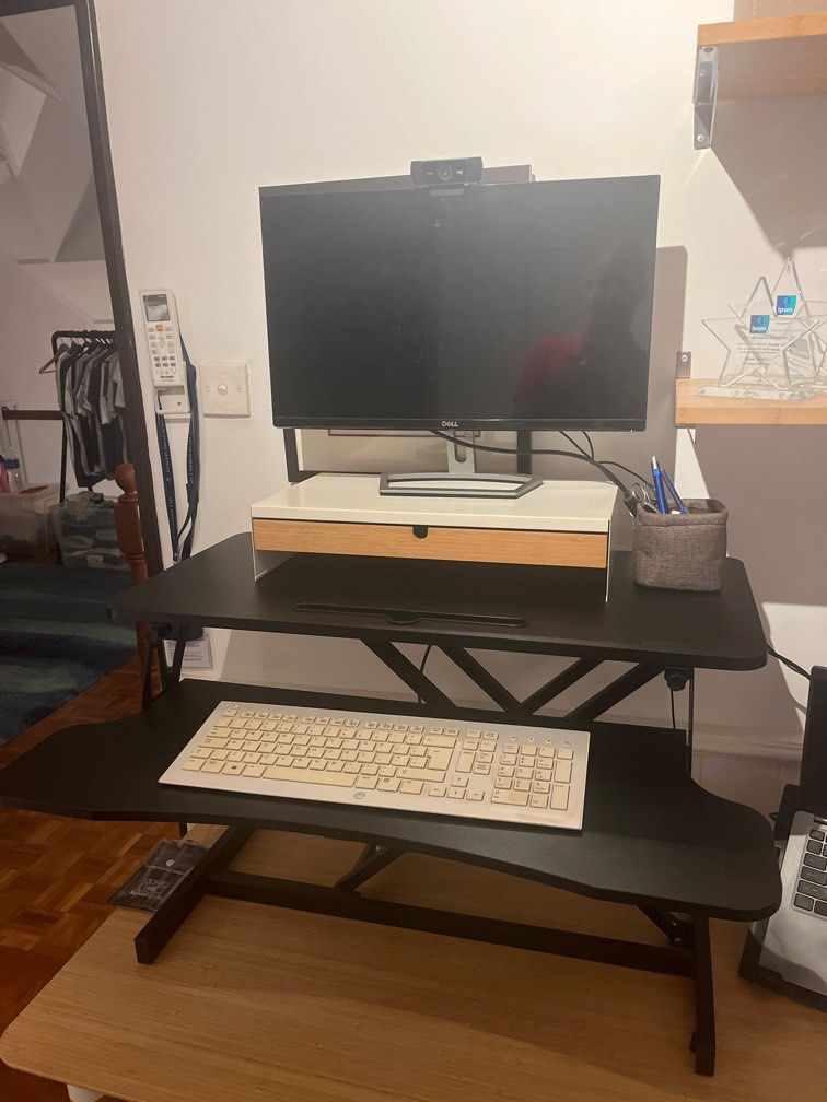 Standing desk self rising platform, Furniture & Home Living