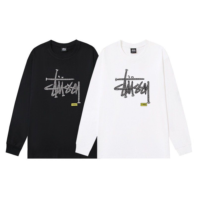 Stussy 男女款薄長袖Tee, 男裝, 上身及套裝, T-shirt、恤衫、有領衫