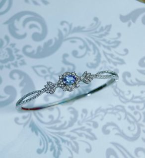 Tanzanite & rhodolite garnet bangles