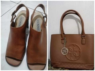 Terno Guess Bag & Connie Wedge Sandals