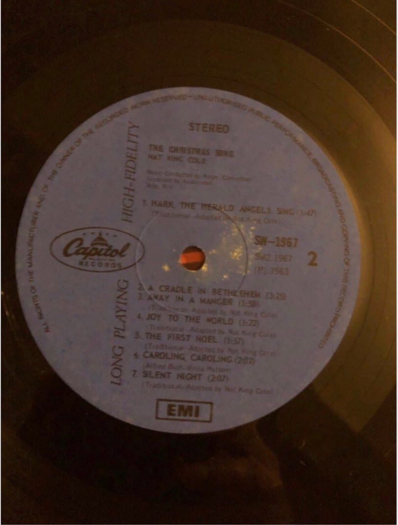 The Christmas song Nat King Cole- LP, 興趣及遊戲, 音樂、樂器& 配件