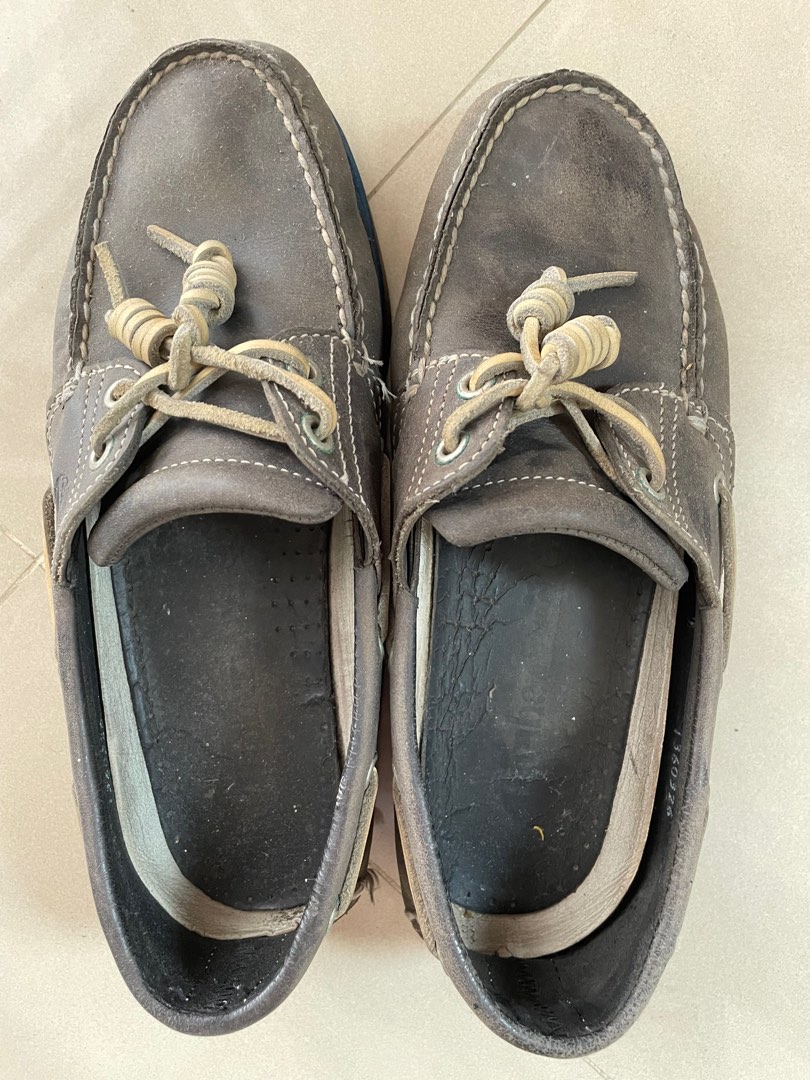 Mens grey clearance boat shoes