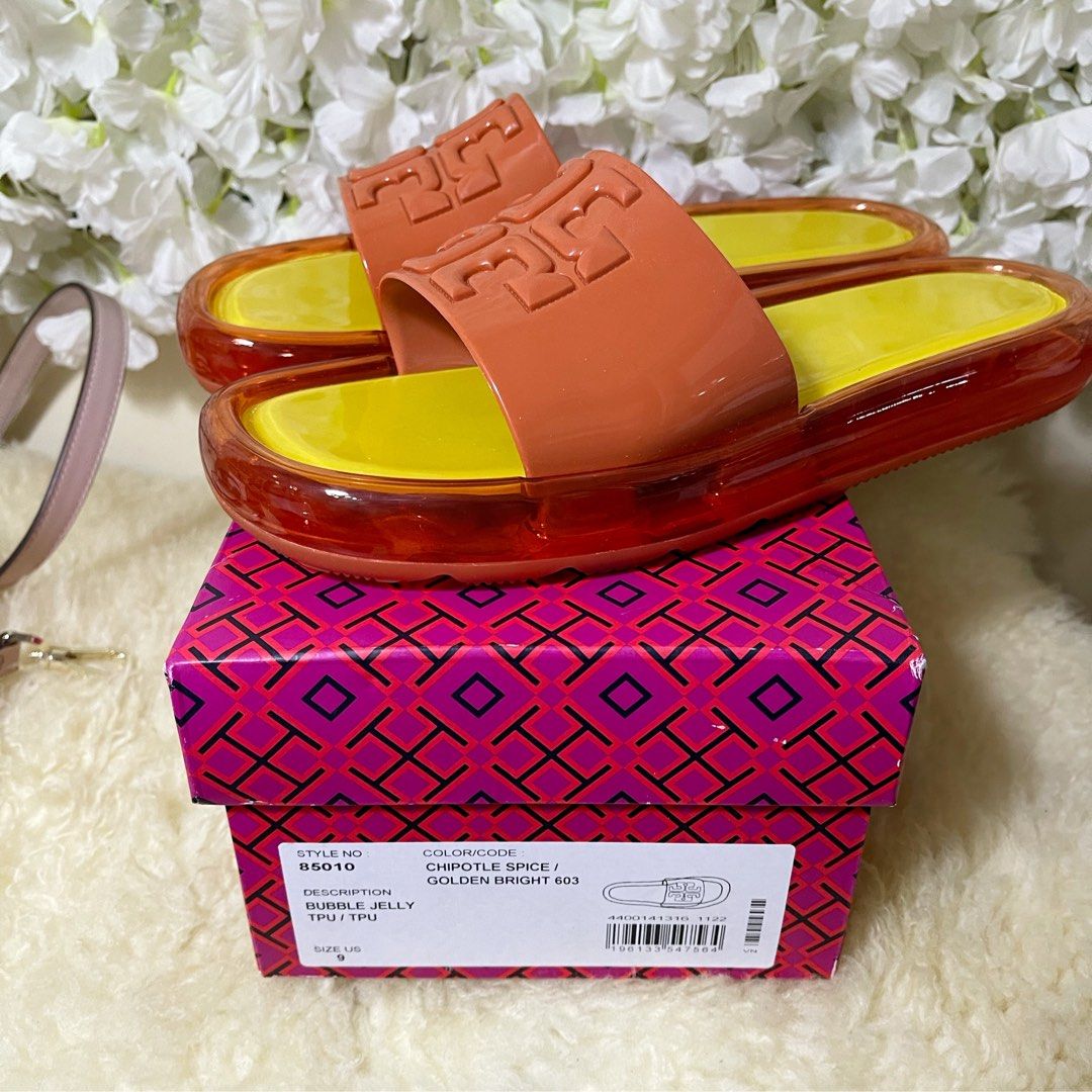 Tory burch discount red jelly slides