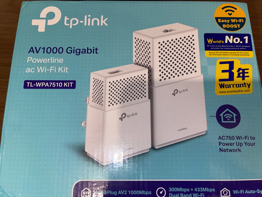 TP-Link AV1000 Gigabit Powerline Ac Wi-Fi Kit (TL-WPA1000 KIT