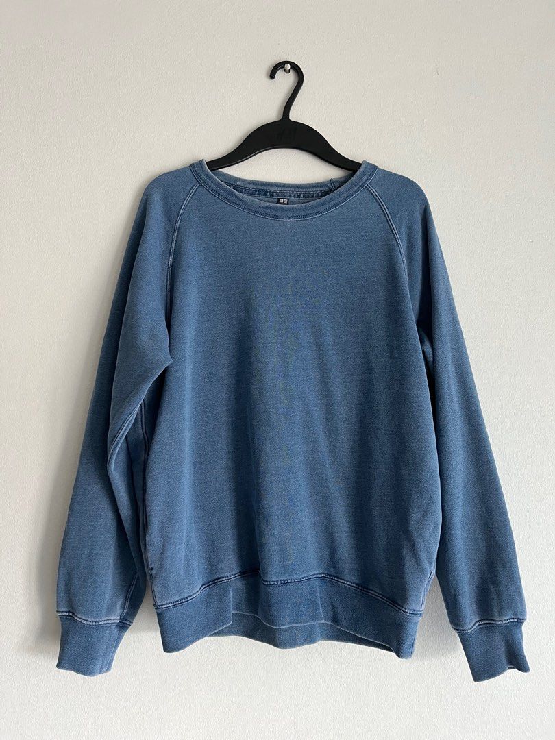 Uniqlo Faded Blue Sweatshirt Women s Fashion Tops Longsleeves