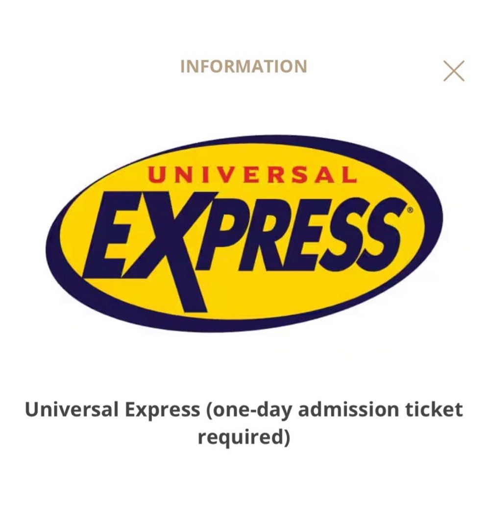 Universal Studios Singapore (USS) Express Pass (MONDAY 27 NOV), Tickets