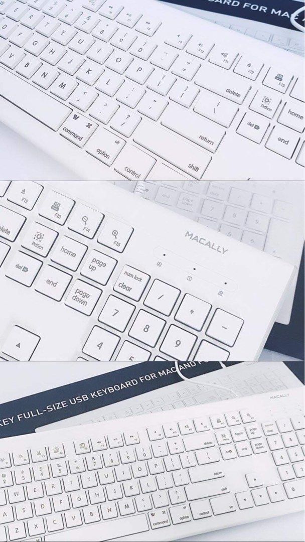 Unused Macally Keyboard (Category: Computer Keyboard) located in Antipolo. Submitted by ahmbixiozah (Listing ID 1267739046, Image 2). Description: 104 key full-size USB keyboard for Mac and PC .