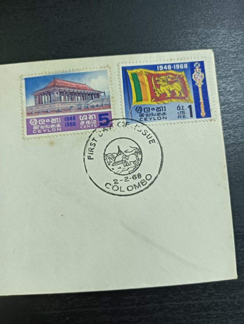 Vintage 1968 FDC Ceylon 20th Anniversary of Independence, Hobbies ...