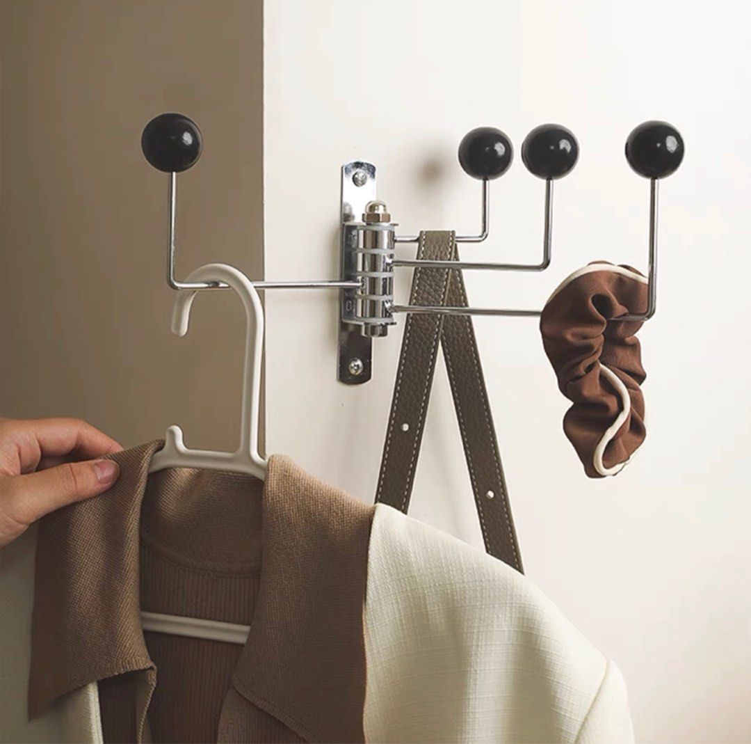 Vitra inspired clothes hook with black balls, Furniture & Home Living