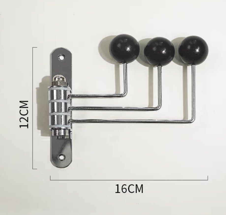 Vitra inspired clothes hook with black balls, Furniture & Home Living