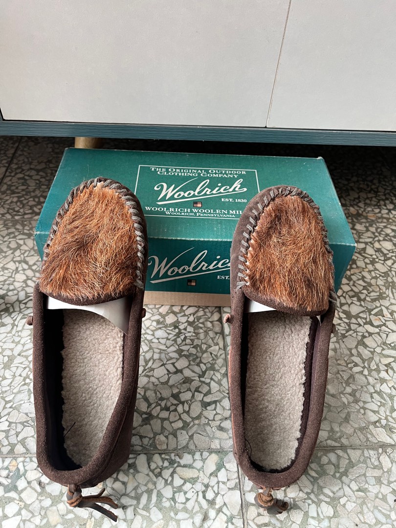 Woolrich Leather Upper Slippers