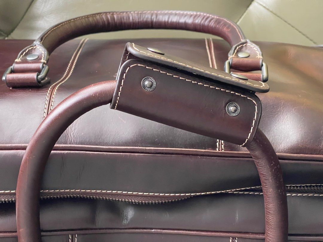 WTS Loake Burghley Overnight Bag in Dark Brown Luxury Bags