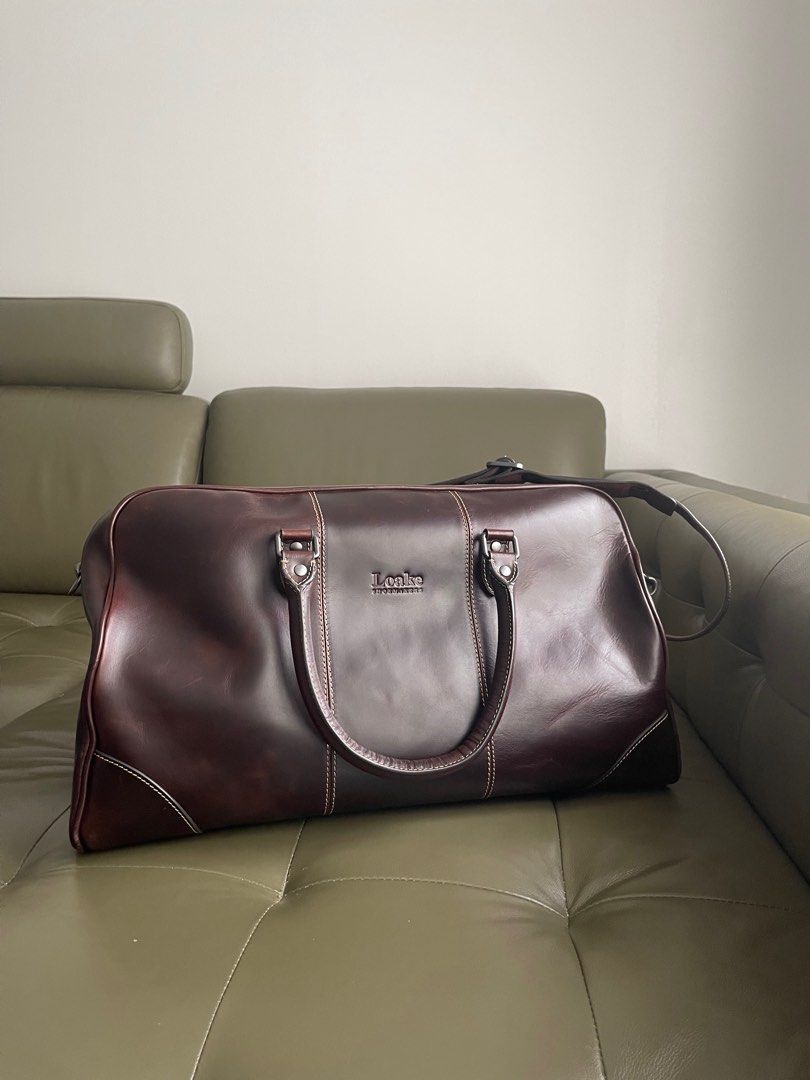 Boston - Full Leather Weekend Bag by Burghley Bags | Leather weekender bag,  Leather holdall, Holdall
