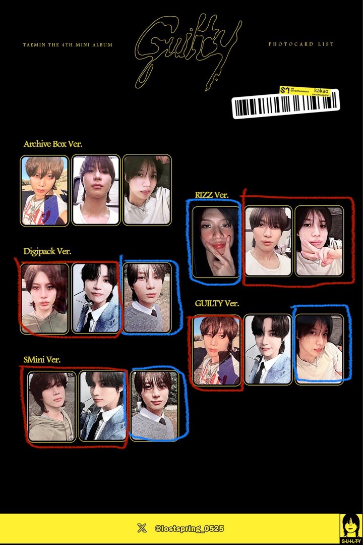 [WTT] Taemin Guilty Photocards, Hobbies & Toys, Memorabilia