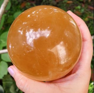 XL Honey Calcite Sphere (82mm) = Clearance Sale