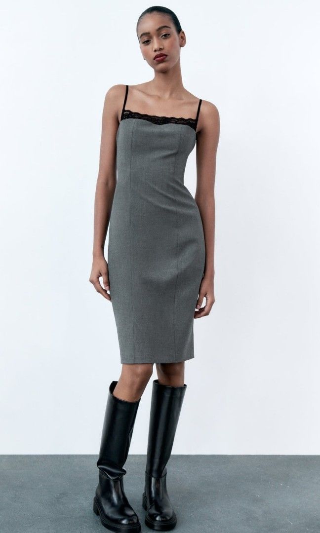 Zara Lace Dress (Category: Dresses) located in Taguig. Submitted by emeyx (Listing ID 1267934185, Image 2). Description: Like new with no tag Worn once for an event Size L Bought from Zara App Payment method: BPI or GCash SF to be shouldered by buyer.