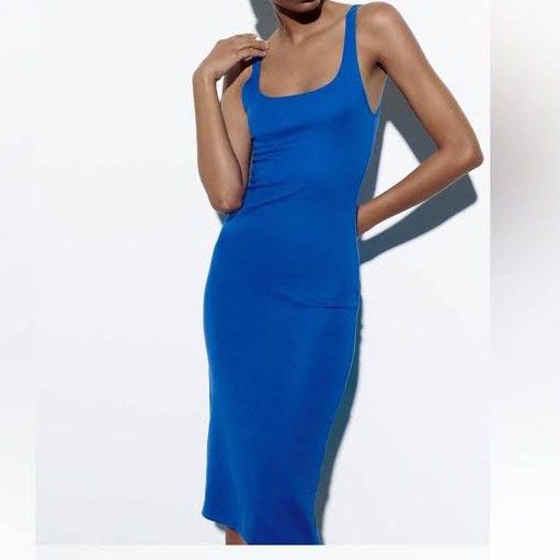 Zara Royal Blue Bodycon Dress, Women's Fashion, Dresses & Sets, Dresses on  Carousell