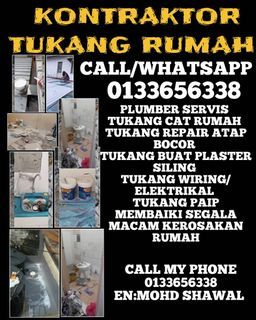 0133656338 Shawal Tukang Cat Rumah Renovation Tukang Repair Bumbung Bocor Setapak