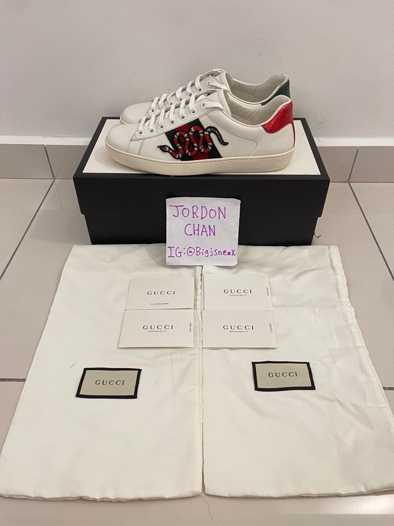 Gucci ace embroidered snake outlet