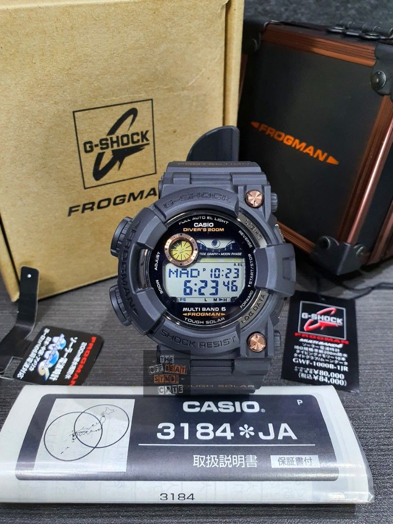 100 Original Casio G Shock Frogman GWF 1000B 1JR Rose Gold