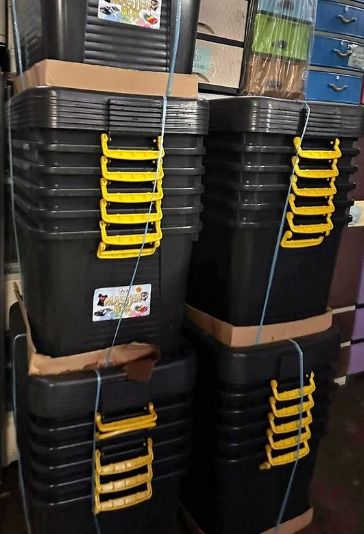 143L BIG STORAGE BOXES - To Matimtiman QC (Category: Storage Boxes & Baskets) located in Quezon City. Submitted by uno_store (Listing ID 1268059938, Image 3). Description: ‼️ GRAND SUPER SALE 💯 ‼️ ‼️ STOCKABLE STORAGE 💯 ‼️ OPEN FOR BULK ORDERS Wholesale/Dealer/Supplier/Retailer PANG PERSONAL AT PANG NEGOSYO ✅ proof of delivery 💯 % ✅ 5 boxes 143L black storage boxes SOLD SOLD Bound to Sauyo Nova QC! thank you po maam Gly! till your next order p