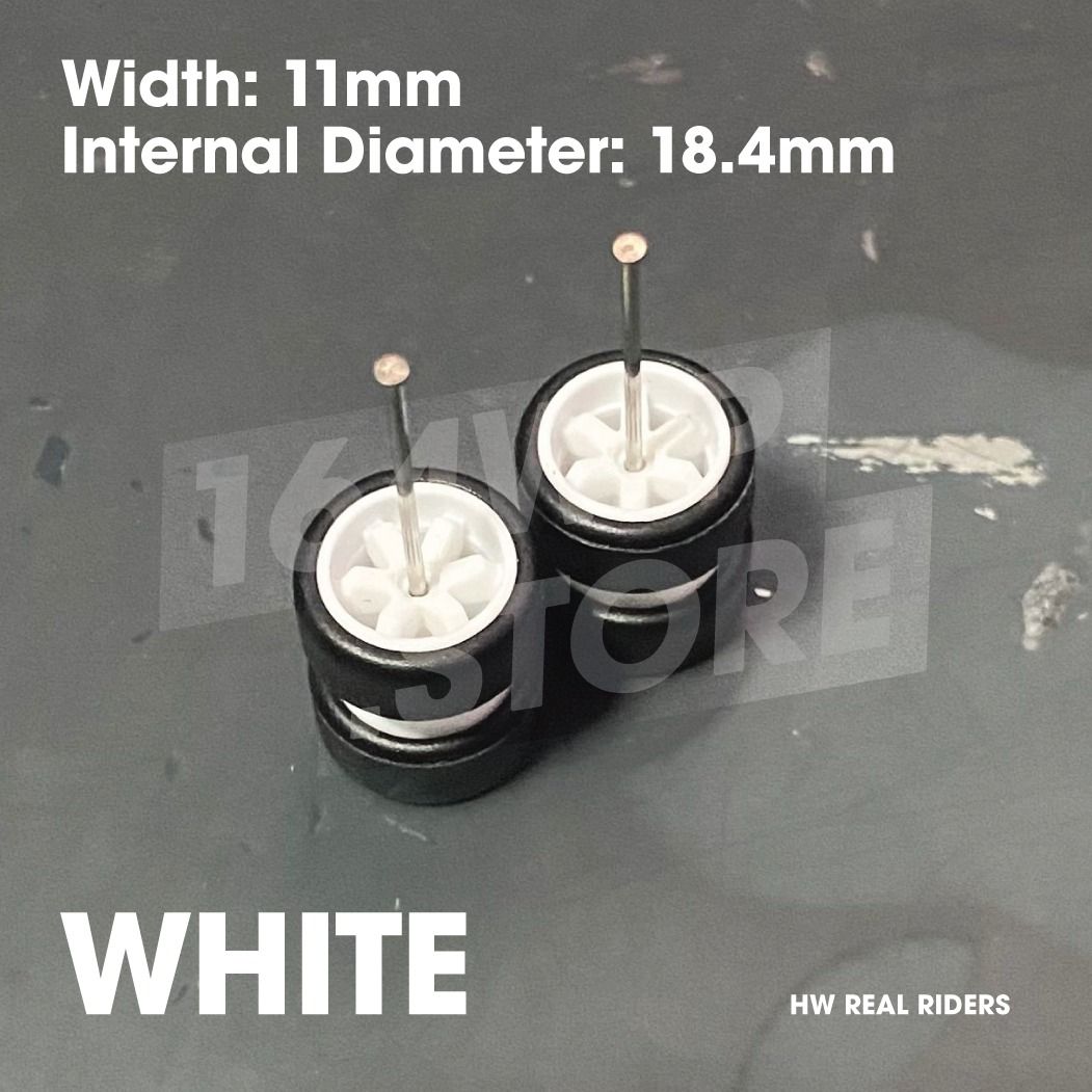 1:64 Hot Wheels Real Riders Wheels 10mm TE37 JDM White Dark Grey Black ...