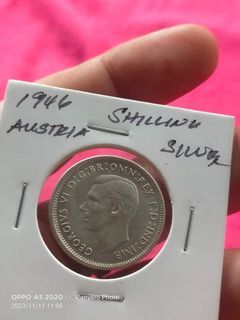 1946 shilling silver coin Australia