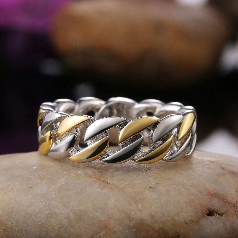 Chain ring sterling silver best sale