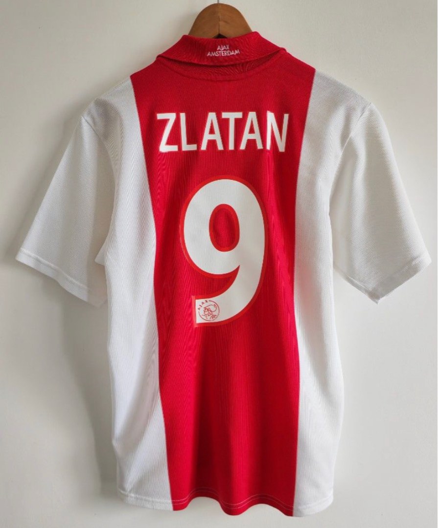 9 Zlatan Ibrahimovic Ajax Amsterdam 2001 home soccer/football jersey