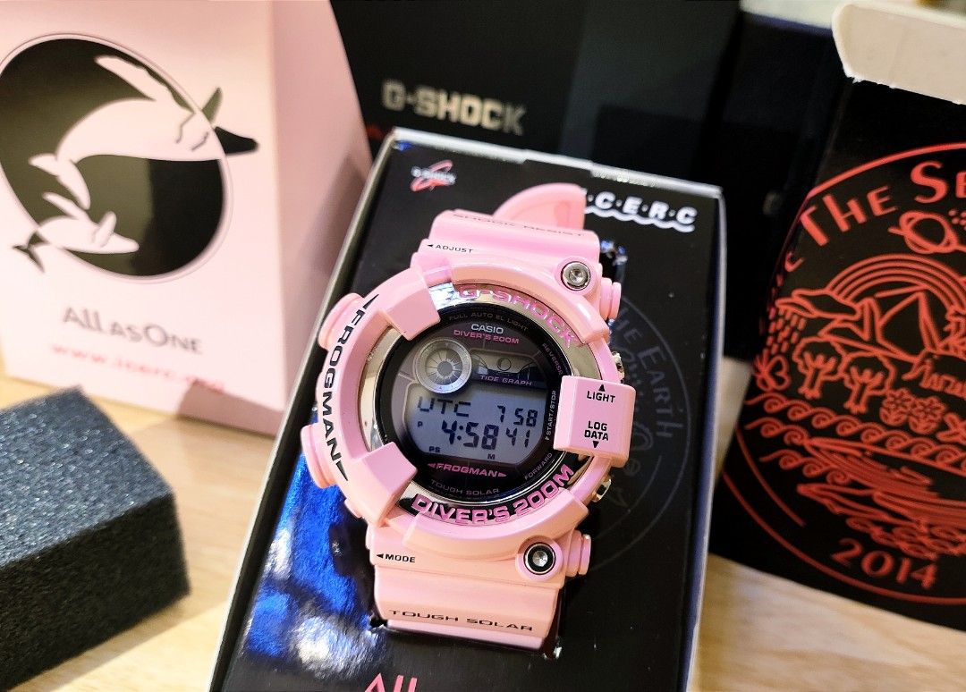 全新日版] Casio G-Shock 粉紅蛙人FROGMAN GF-8250K-4JR, 名牌, 手錶