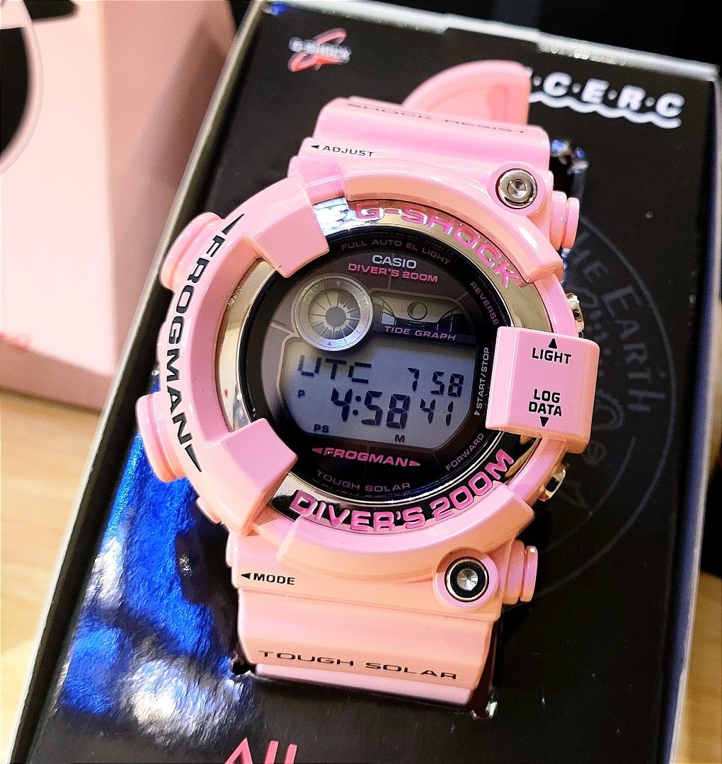 全新日版] Casio G-Shock 粉紅蛙人FROGMAN GF-8250K-4JR, 名牌, 手錶