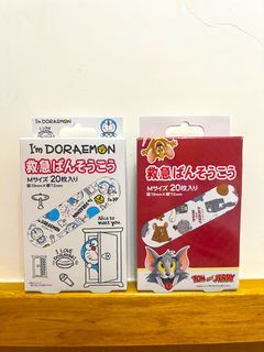 日本帶回🇯🇵哆啦a夢 湯姆貓與傑利鼠 ok繃 透氣貼