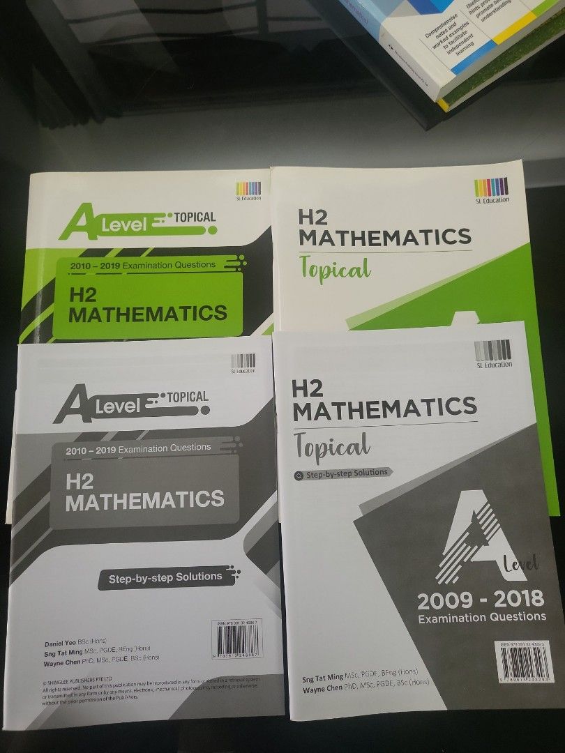 A level H2 Math (Category: Assessment Books) located in Singapore. Submitted by coconutcoffee (Listing ID 1267945192, Image 1). Description: 10yr series till 2018 and another is 2019.