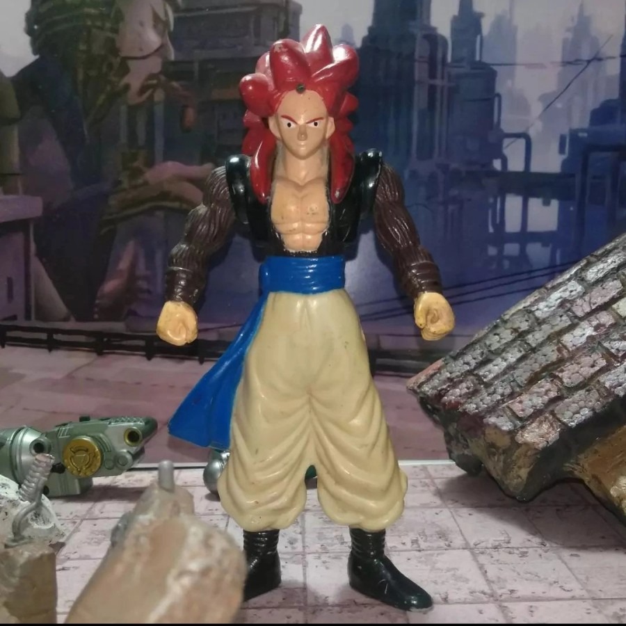 Action figure Gogeta Goku Bezita Vegeta vintage artikulasi no marking