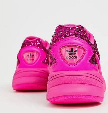 adidas Originals Premium pink glitter Falcon sneakers Women s