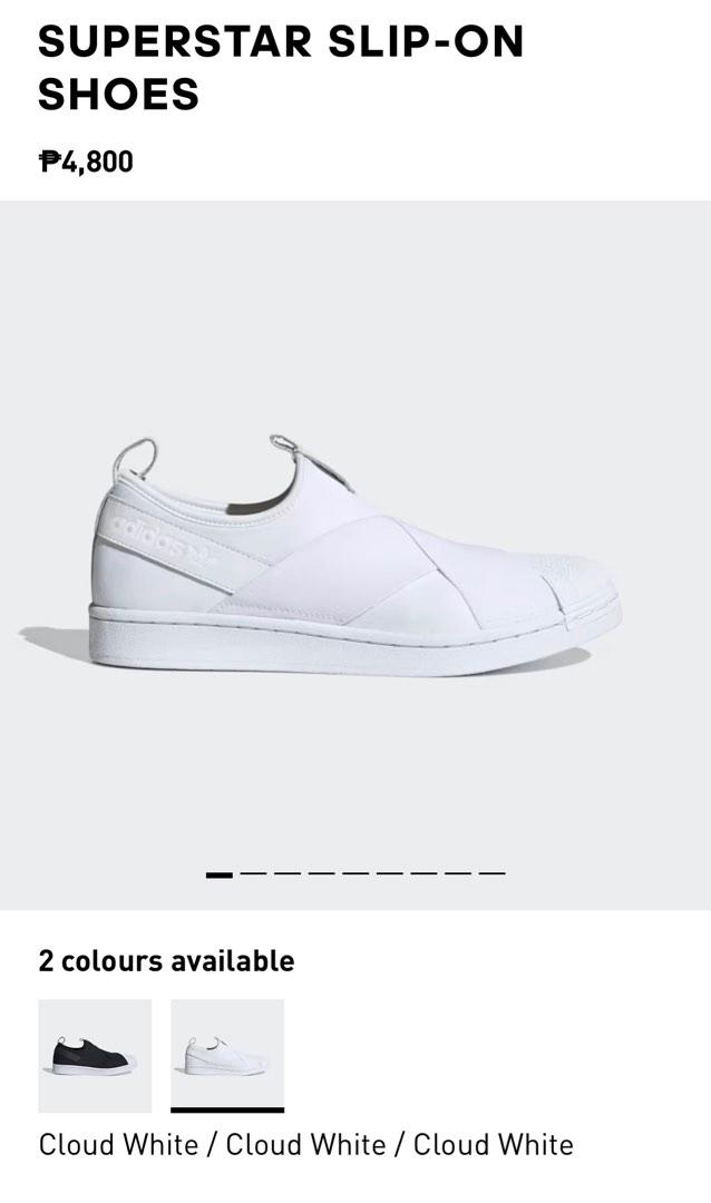 Superstar slip top on size chart