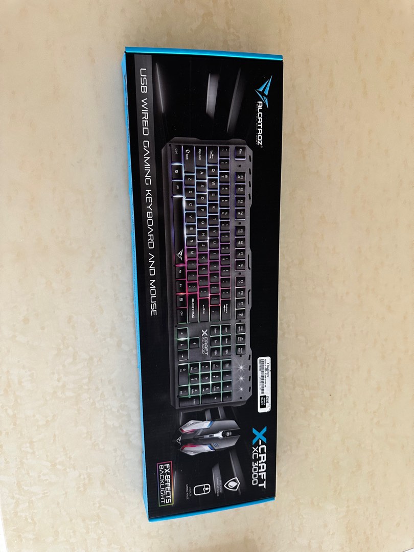 ALCATROZ XCRAFT XC3000 WIRED USB COMBO DESKTOP BLACK, Computers & Tech