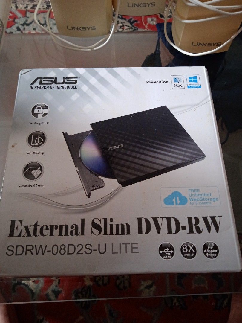 ASUS External DVDRW, Computers & Tech, Parts & Accessories, Hard Disks