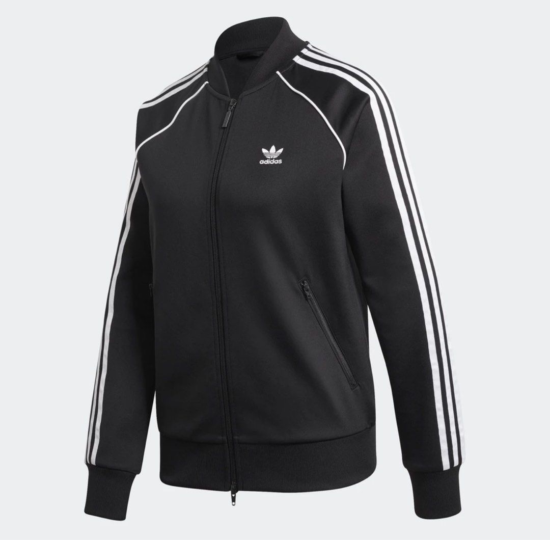 Authentic Adidas Jacket Black And White strip Women s Fashion Coats Jackets and Outerwear on Carousell